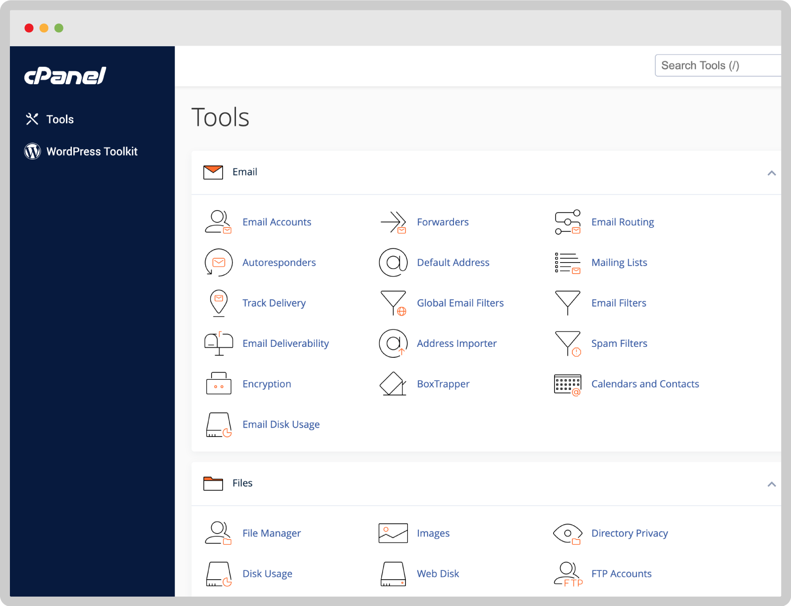 cPanel Dashboard